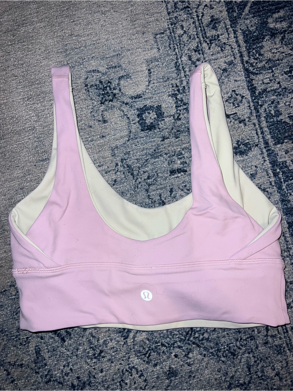 lululemon athletica Light Pink & Cream Reversible Sports Bra